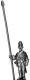  1756-63 Saxon Fusilier standard bearer, at attention 